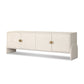 Cressida Media Console - Ivory Painted Linen