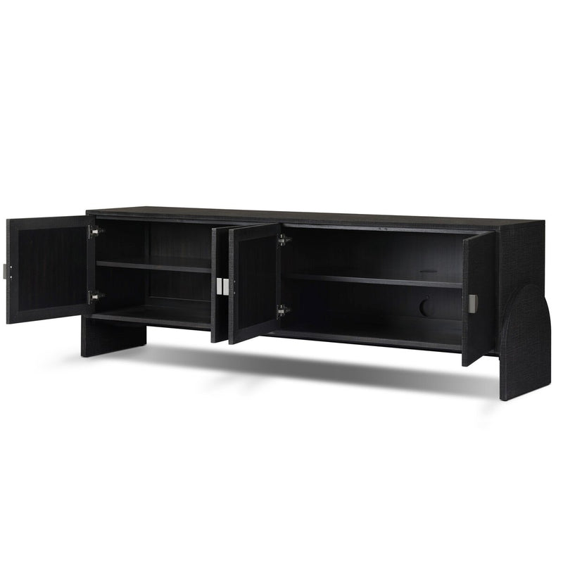 Cressida Media Console - Black Linen