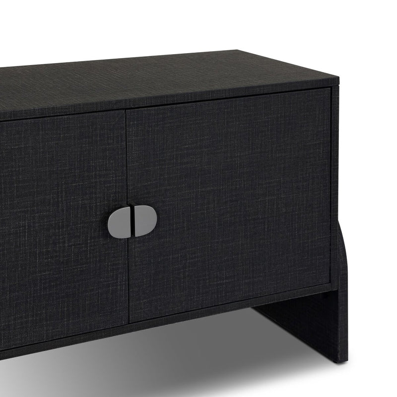 Cressida Media Console - Black Linen