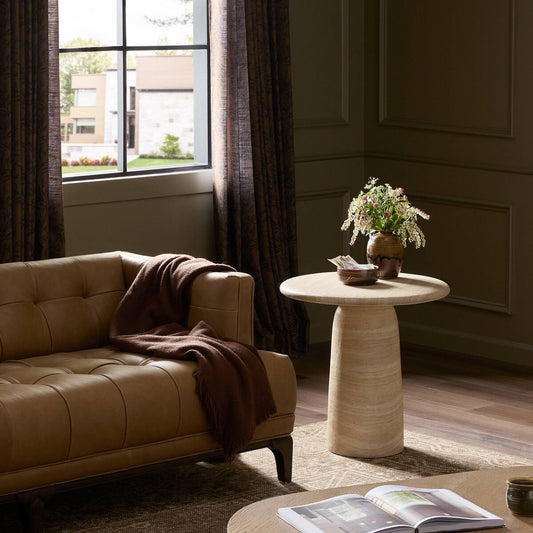 Janice End Table - Sand Striae