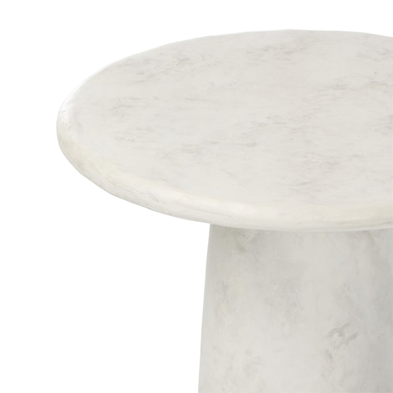 Janice End Table - Textured Lunar Concrete