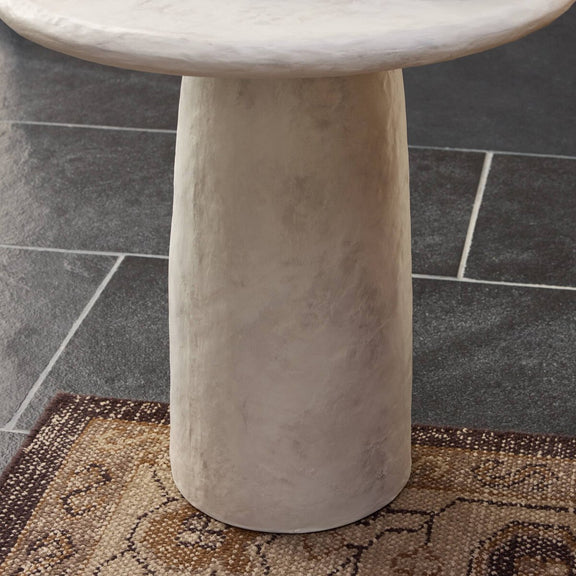 Janice End Table - Textured Lunar Concrete