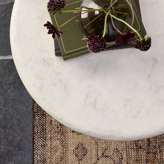 Janice End Table - Textured Lunar Concrete