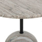 Viola End Table - Antique White Marble