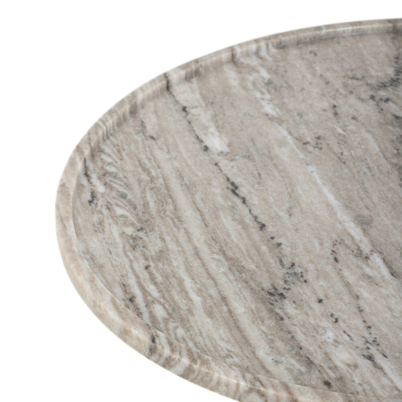 Viola End Table - Antique White Marble