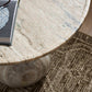 Viola End Table - Antique White Marble