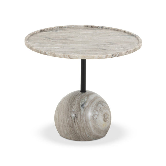 Viola End Table - Antique White Marble