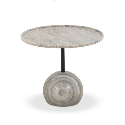 Viola End Table - Antique White Marble