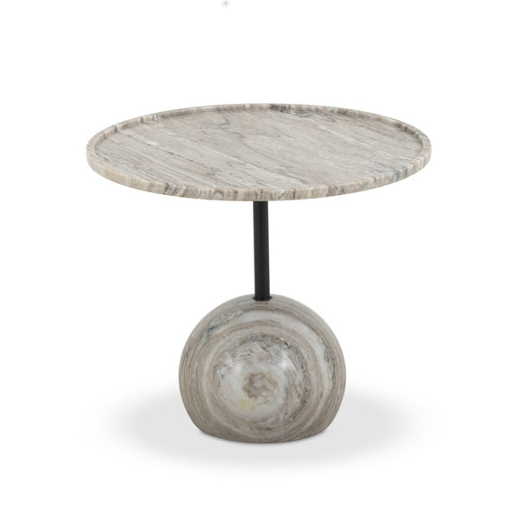 Viola End Table - Antique White Marble