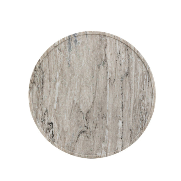 Viola End Table - Antique White Marble