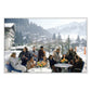 Drinks At Gstaad by Slim Aarons - White Maple