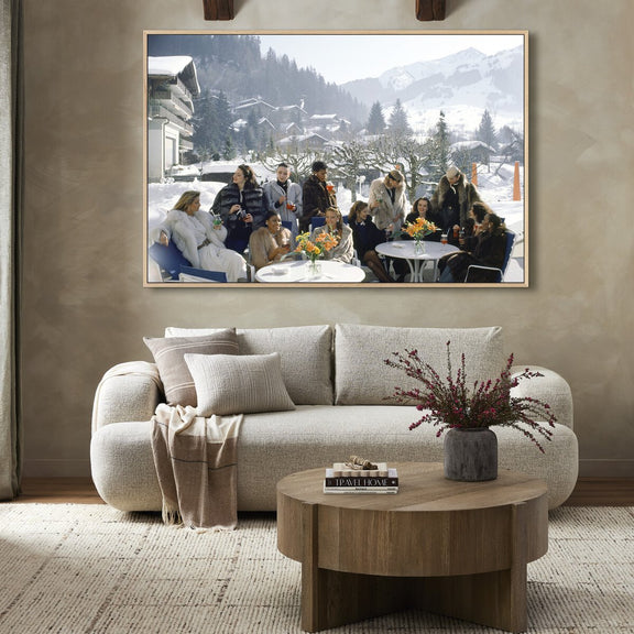 Drinks At Gstaad by Slim Aarons - White Oak