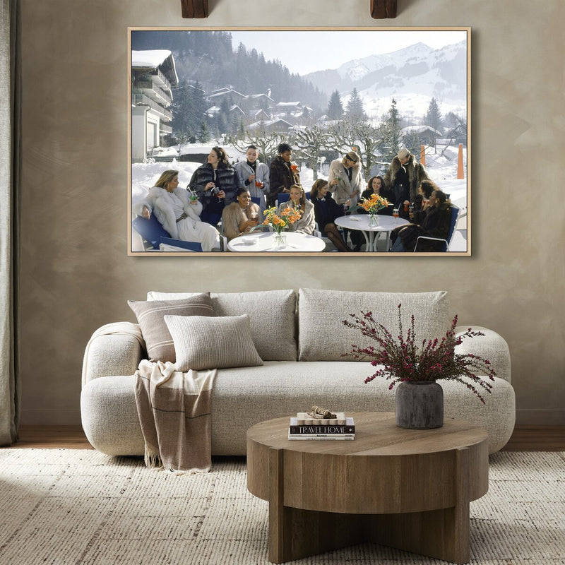 Drinks At Gstaad by Slim Aarons - White Oak