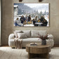 Drinks At Gstaad by Slim Aarons - Rustic Walnut