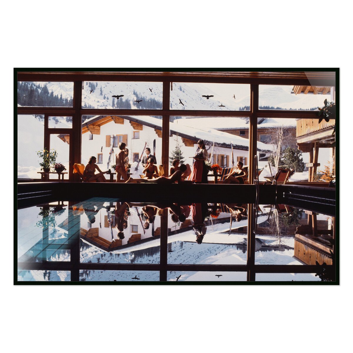 Gasthof Post Pool by Slim Aarons - Black Maple