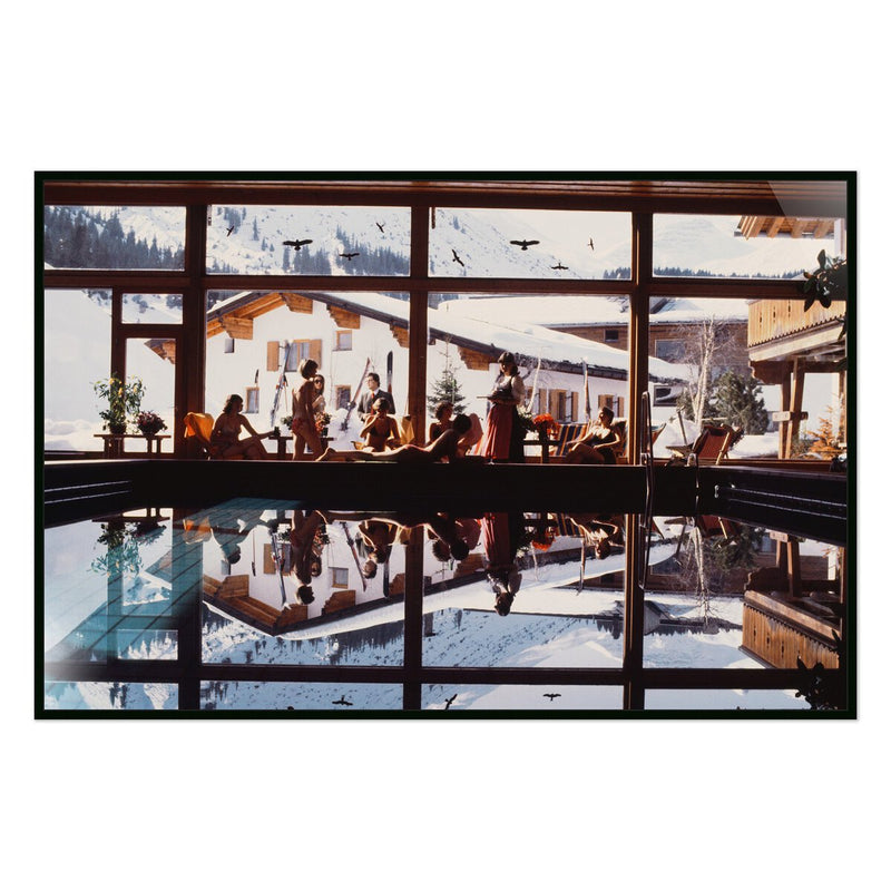 Gasthof Post Pool by Slim Aarons - Black Maple
