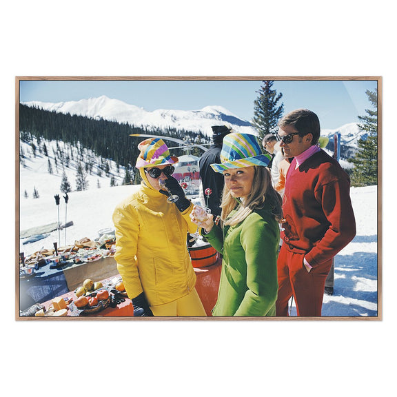 Snowmass Village by Slim Aarons - Rustic Walnut
