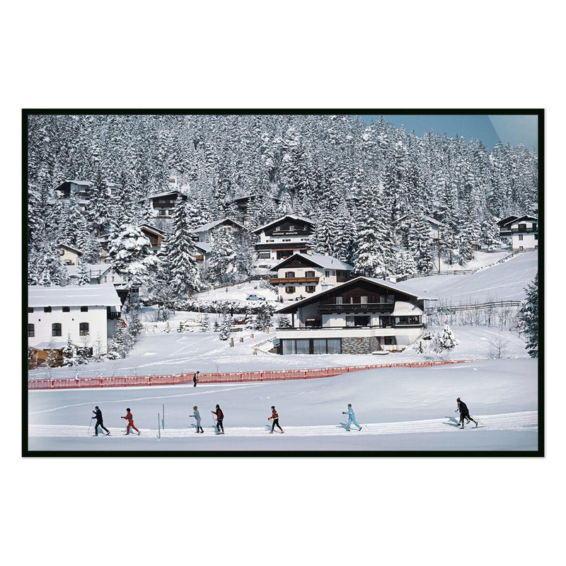 Skiing In Seefeld by Slim Aarons - Black Maple