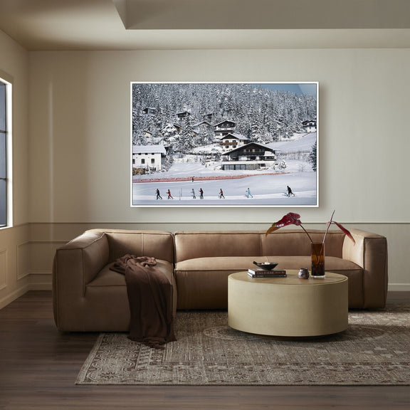 Skiing In Seefeld by Slim Aarons - White Maple