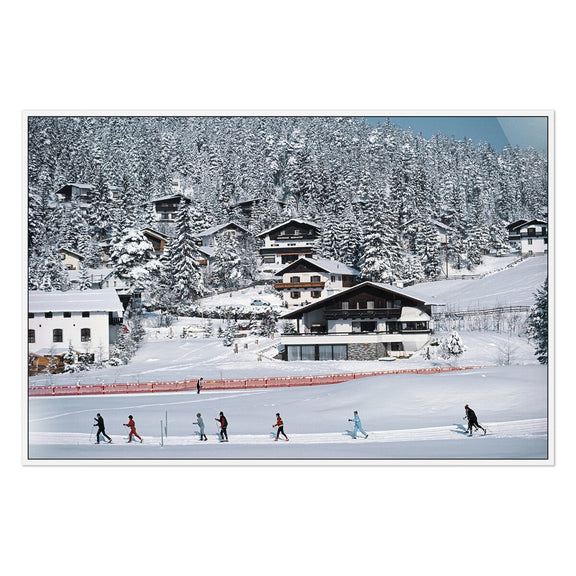 Skiing In Seefeld by Slim Aarons - White Maple