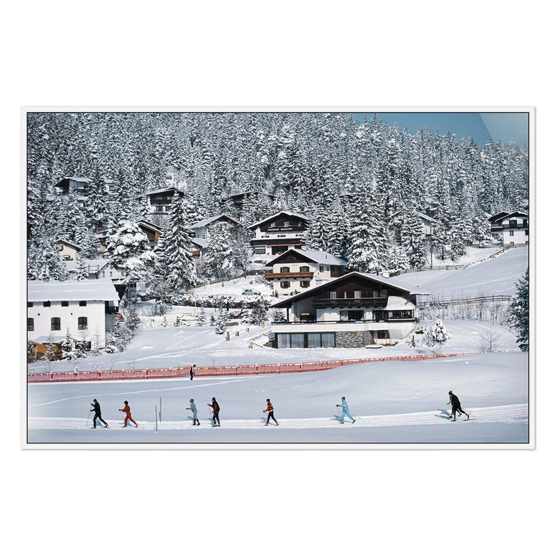 Skiing In Seefeld by Slim Aarons - White Maple