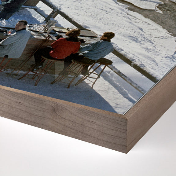 Lech Ice Bar by Slim Aarons - Rustic Walnut