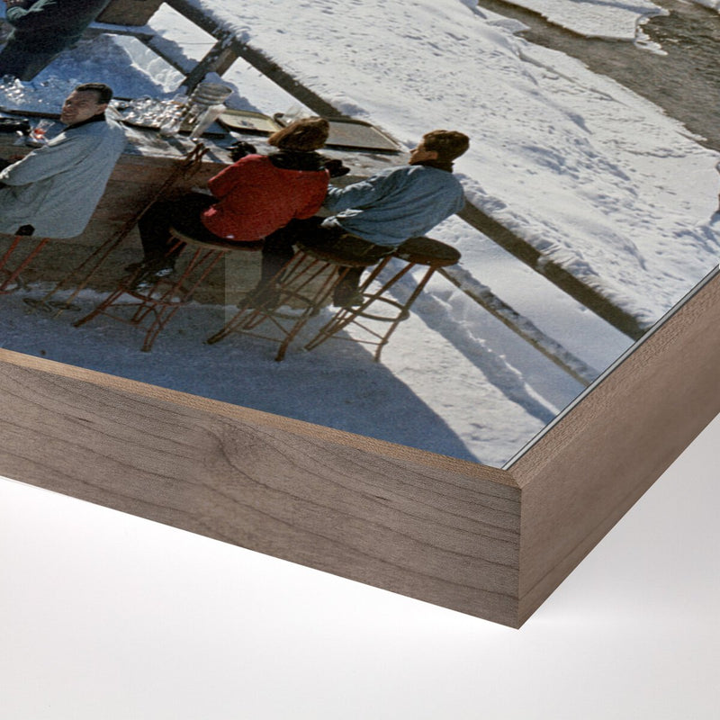 Lech Ice Bar by Slim Aarons - Rustic Walnut