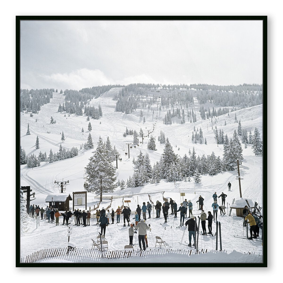 Skiing In Vail by Slim Aarons - Black Maple
