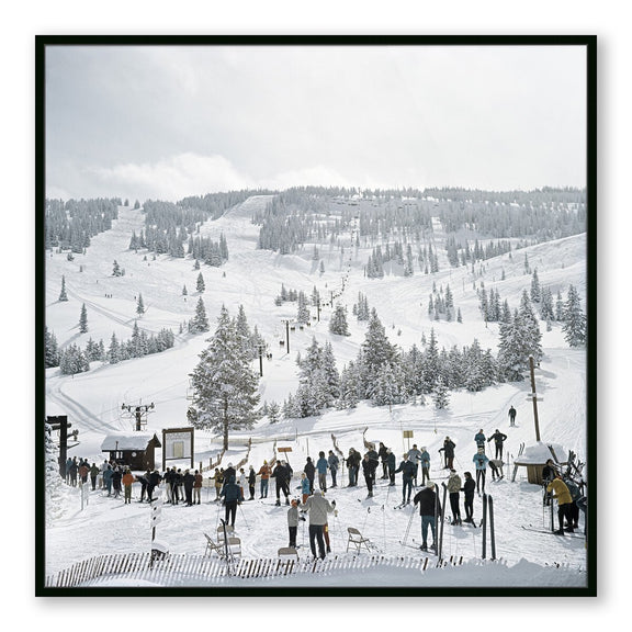 Skiing In Vail by Slim Aarons - Black Maple
