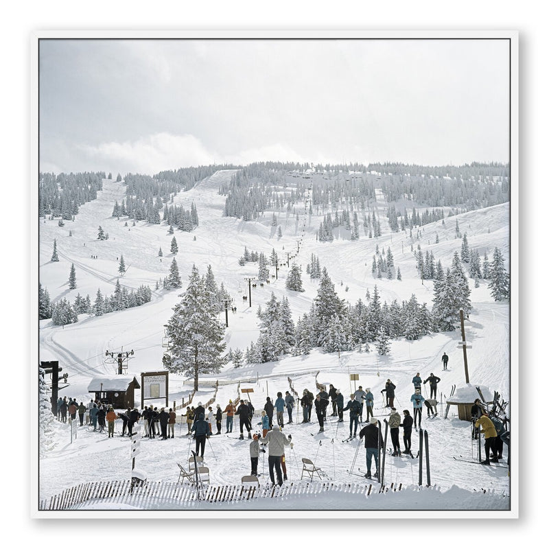 Skiing In Vail by Slim Aarons - White Maple