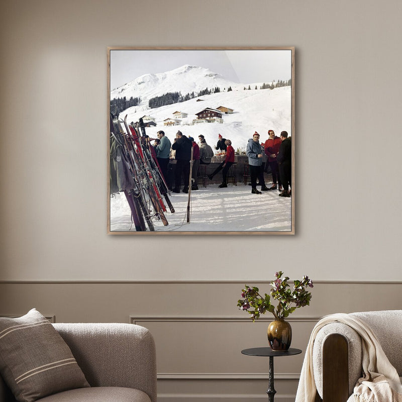 Lech Ice Bar II by Slim Aarons - Rustic Walnut