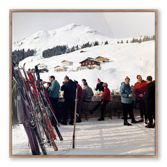 Lech Ice Bar II by Slim Aarons - Rustic Walnut