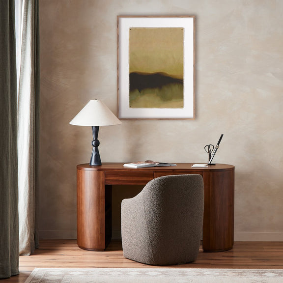 Liquified Landscape IV by Roseanne Kenny - Rustic Walnut