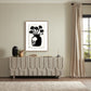 Woodblock Floral IV by Roseanne Kenny - Rustic Walnut