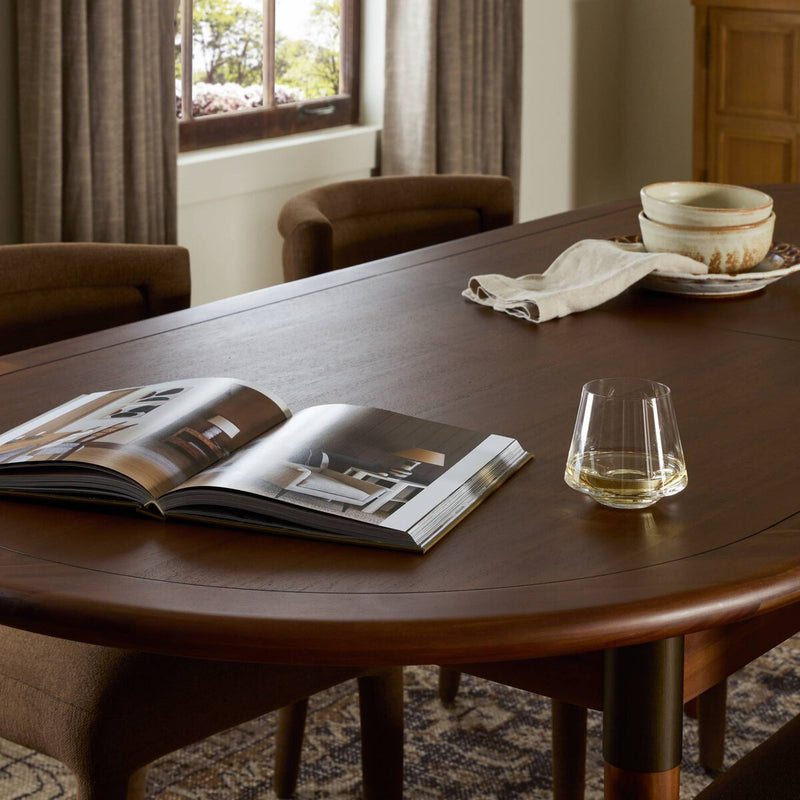 Harper Oval Extension Dining Table - Toasted Walnut