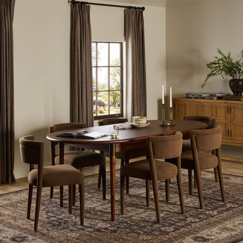 Harper Oval Extension Dining Table - Toasted Walnut