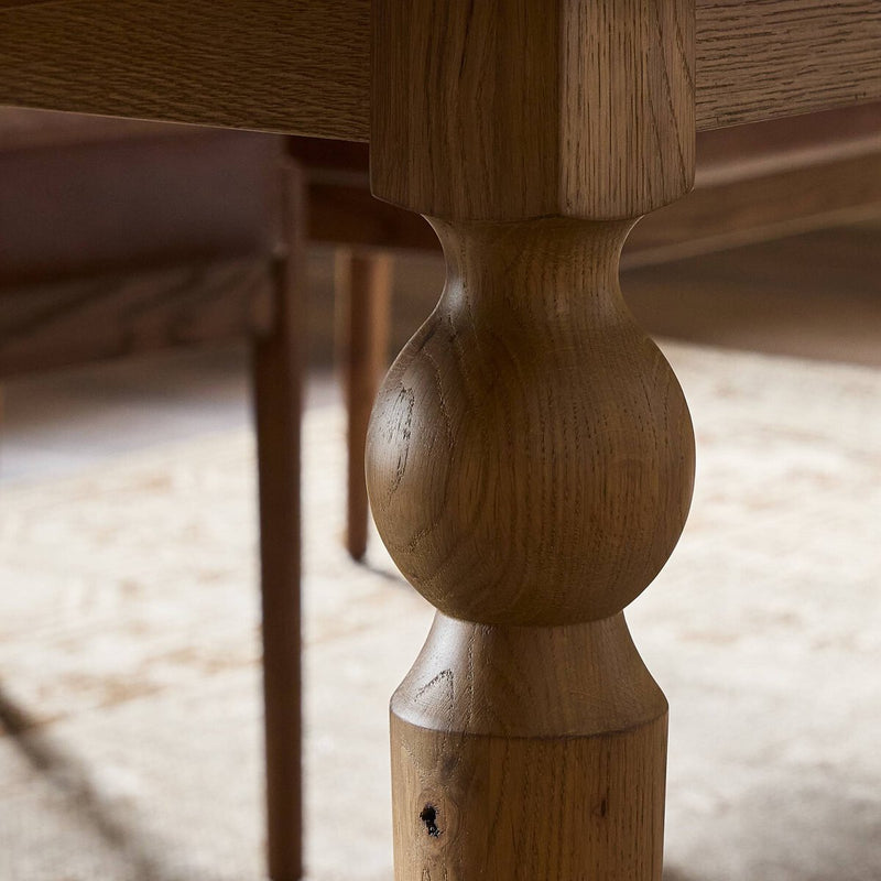 Blinn Oval Leaf Extension Dining Table - Worn Oak Veneer