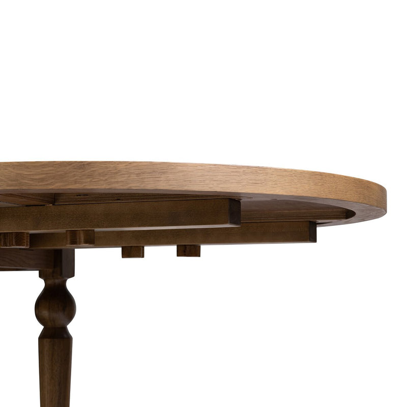 Blinn Oval Leaf Extension Dining Table - Worn Oak Veneer