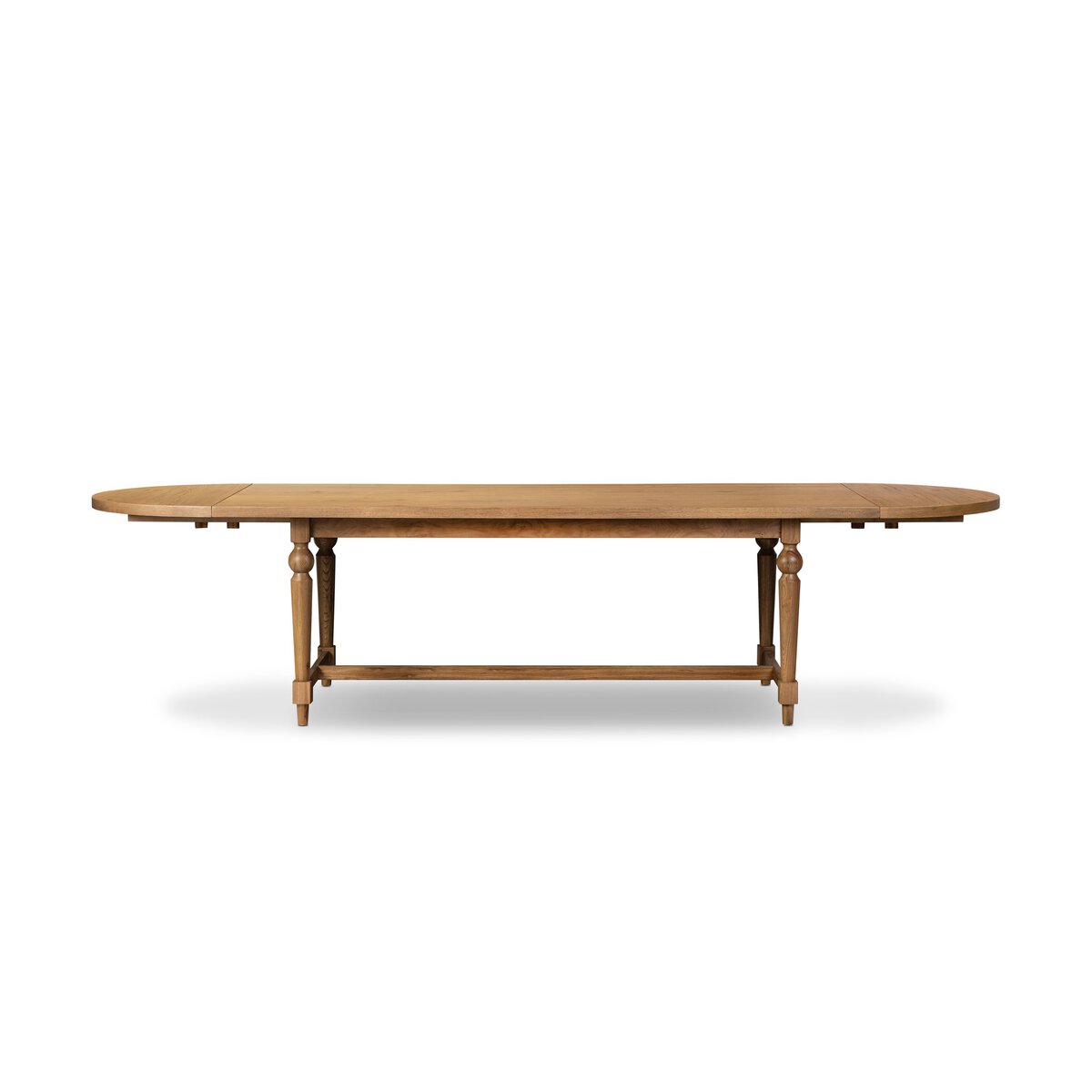 Blinn Oval Leaf Extension Dining Table - Worn Oak Veneer