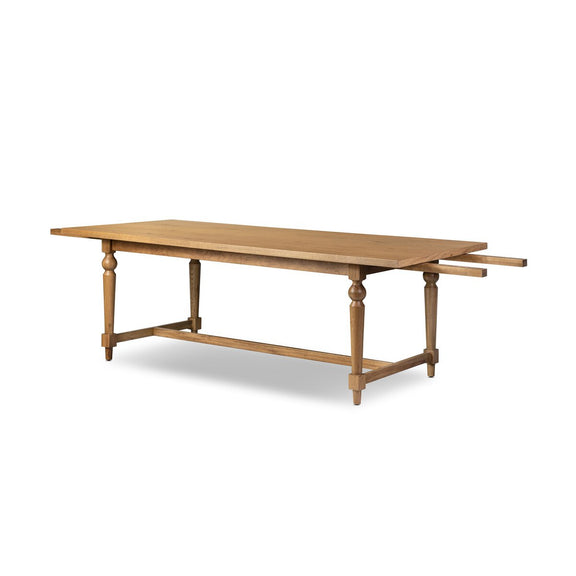 Blinn Oval Leaf Extension Dining Table - Worn Oak Veneer