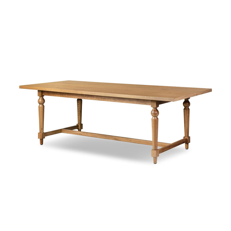 Blinn Oval Leaf Extension Dining Table - Worn Oak Veneer