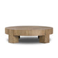 Abaso Round Coffee Table - Rustic Wormwood Oak