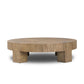 Abaso Round Coffee Table - Rustic Wormwood Oak