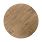 Abaso Round Coffee Table - Rustic Wormwood Oak