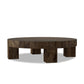Abaso Round Coffee Table - Ebony Rustic Wormwood Oak