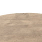 Abaso Round Coffee Table - Whitewash Rustic Wormwood Oak