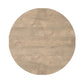 Abaso Round Coffee Table - Whitewash Rustic Wormwood Oak