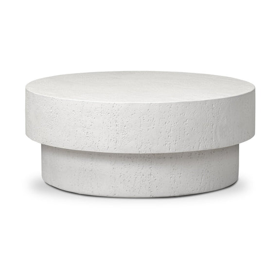 Kesia Outdoor Coffee Table - Coarse Ivory Concrete