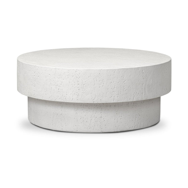 Kesia Outdoor Coffee Table - Coarse Ivory Concrete