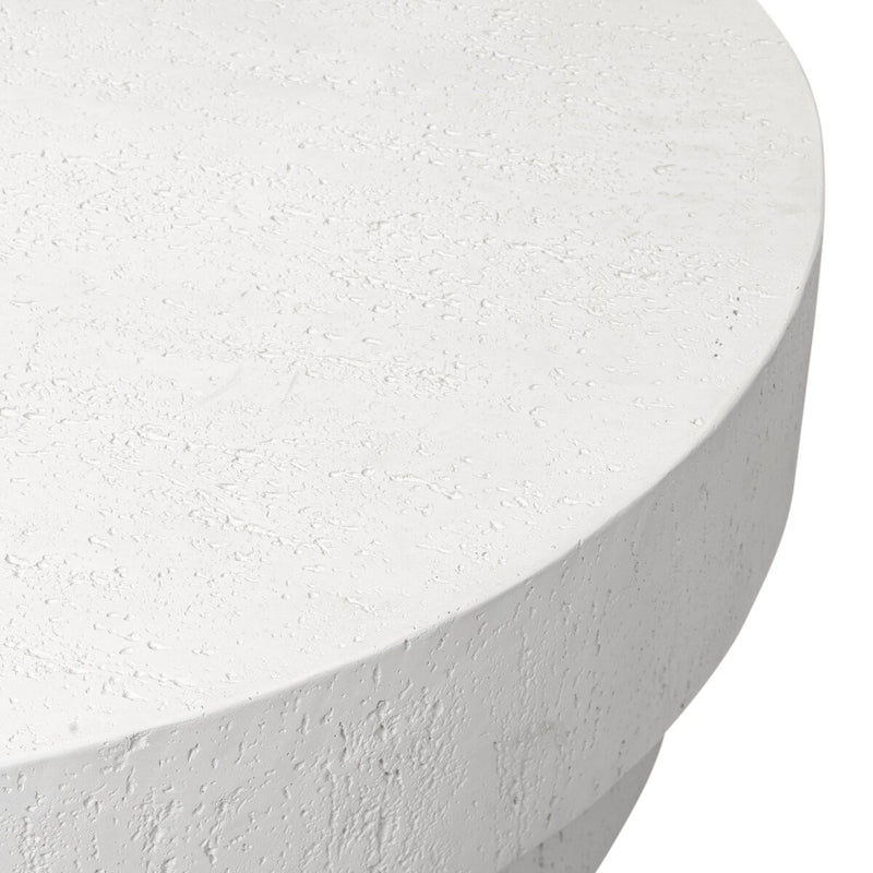 Kesia Outdoor Coffee Table - Coarse Ivory Concrete